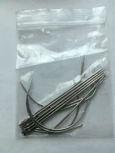 6CM 12 Uds C J que tipo de mezcla agujas curvadas hilo para tejer cabello/agujas de coser para la extensión del pelo de la herramienta común de paquete pequeño