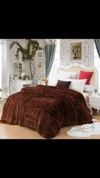 

Soft luxury plaid for sofa bed 100% bamboo fiber