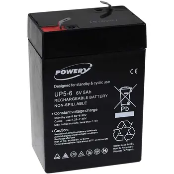 

Powery GEL Battery compatible with FIAMM Model FG10451 6V 5Ah