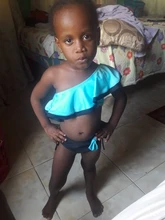 Bañador de dos piezas para niñas, traje de baño deportivo con lazo y volantes, para playa y verano, envío en 24 horas