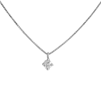 

Pendant with chain 18k White Gold model Garritas (1 Diamond 3,10mm. 0,11cts.) Pendant: 3,10mm.