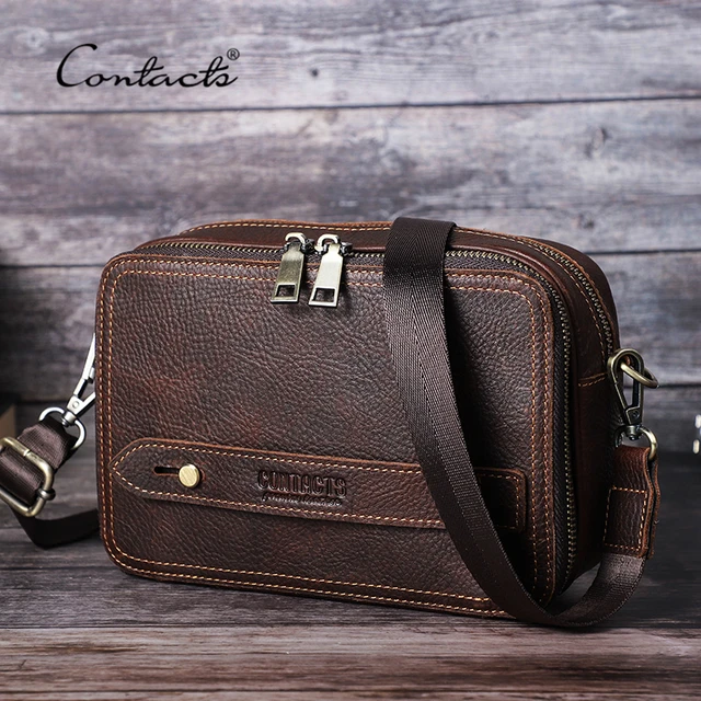 Men's Messenger Bag Men Genuine Leather Shoulder Bag Male Leather Crossbody  Bags