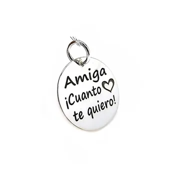 

Pendant 925 sterling silver m 21mm. Disk FRIEND HOW MUCH I LOVE YOU [AA7940]