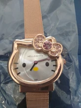 UTHAI CQ20-reloj de cuarzo con correa de acero para niños y mujeres, relojes de pulsera coloridos con dibujos animados de calidad