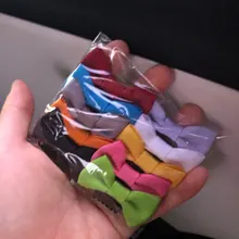 Lazo pequeño de 2 pulgadas de goma de pelo con lazo para bebé, Mini pestillo fino y Wisp, pinza de pelo pequeña para recién nacido, horquilla de pelo pequeña para bebé, 10 Uds.