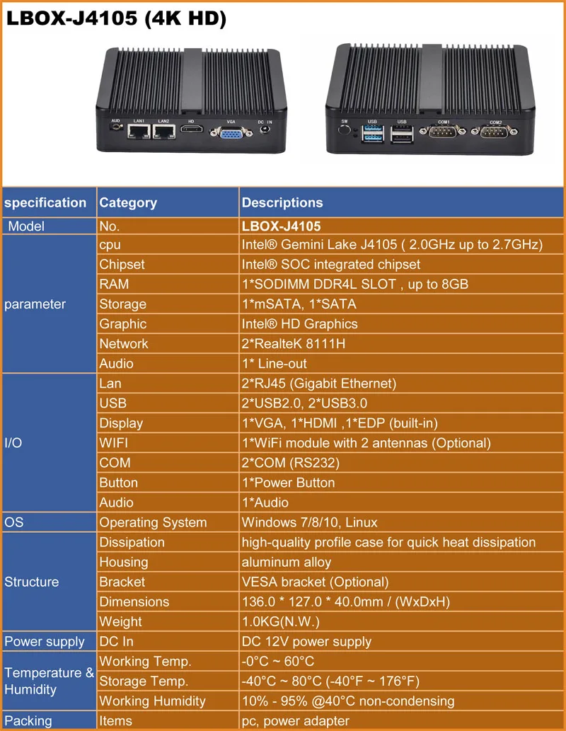 LBOX-J4105双网双串