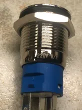 Switch Ring-Lamp-Power Symbol-Button Led-Light Metal 16mm Waterproof Self-Lock NO 1NO1NC