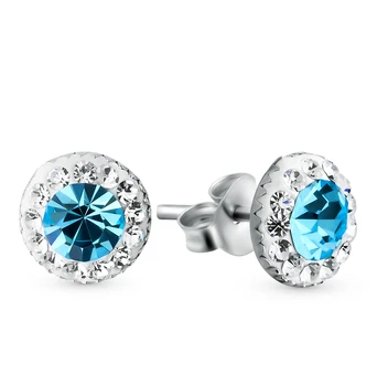 

Silver earrings with Swarovski crystals sunlight sample 925