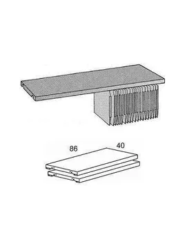 

SHELF METAL FOR WARDROBE ROCADA 86X40 CM.