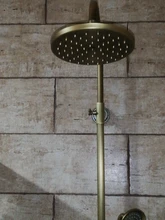 Shower-Faucet-Set Handshower Wall-Mount Brass Bathroom Rozin Antique Tap Dual-Handle