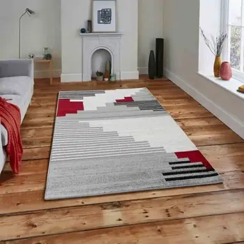 

Carpet Lounge polypropylene GALA-160x230 cm-Network-Pattern pyramid
