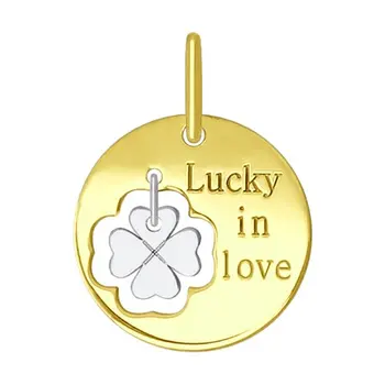 

Pendant SOKOLOV mixed gold fashion jewelry 585 women's male, pendants for neck women