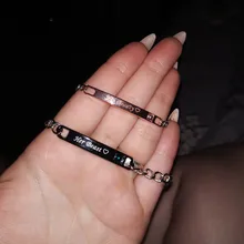 1/2 unids/set de acero O en forma de imán pulsera para parejas de acero inoxidable de acero de encantos atractiva de las mujeres de los hombres pulsera de ValentineDay regalos