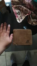 Cartera de cuero para hombre, tarjetero, monedero de mano, billetera corta esmerilada, bolsillo para monedas, 2020