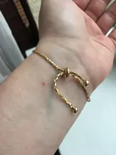 Kpop-pulsera de cadena de Color dorado para mujer, pulsera de acero inoxidable ajustable, joyería de amistad