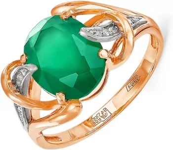 

Kabarovsky ring with onyx and diamonds in red gold