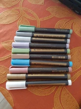 Rotuladores metalizados para escritura, bolígrafos artísticos de tinta permanente, apto en papel, piedra, vidrio, pared, 10 unidades/lote