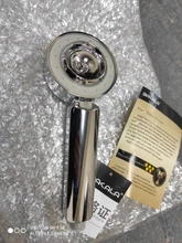 Cabezal de ducha de doble cara, regadera de doble función, ahorro de agua, redondo, ABS, cromado, de mano de alta presión