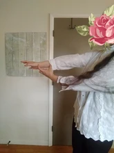 Shirt Blouse Embroidery Beige Collar Ruffles Japanese-Style Boutique Hollow-Out Cotton