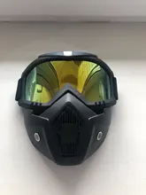 Máscara de esquí para hombre y mujer, gafas de seguridad con filtro para la boca a prueba de viento y de Motocross