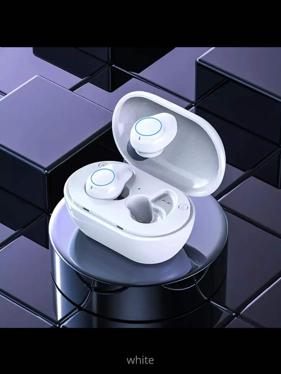 TWS A1 Bluetooth наушники 5,0 мини настоящие беспроводные наушники шумоподавление Авто сопряжение стерео гарнитура Pk Haylou GT1 Airdots G - Цвет: Белый