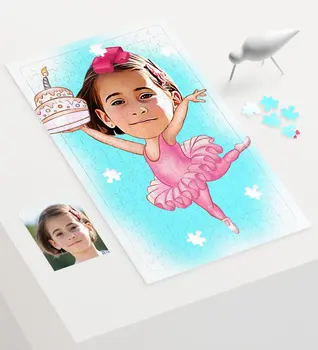 

Personalized Child Birthday Cartoon 240 Piece A3 Puzzle-1