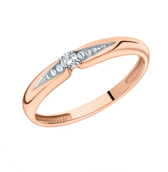 

Gold ring with diamonds sunlight sample 585