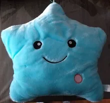 34CM Creative Toy Luminous Pillow Soft Stuffed Plush Glowing Colorful Stars Cushion Led