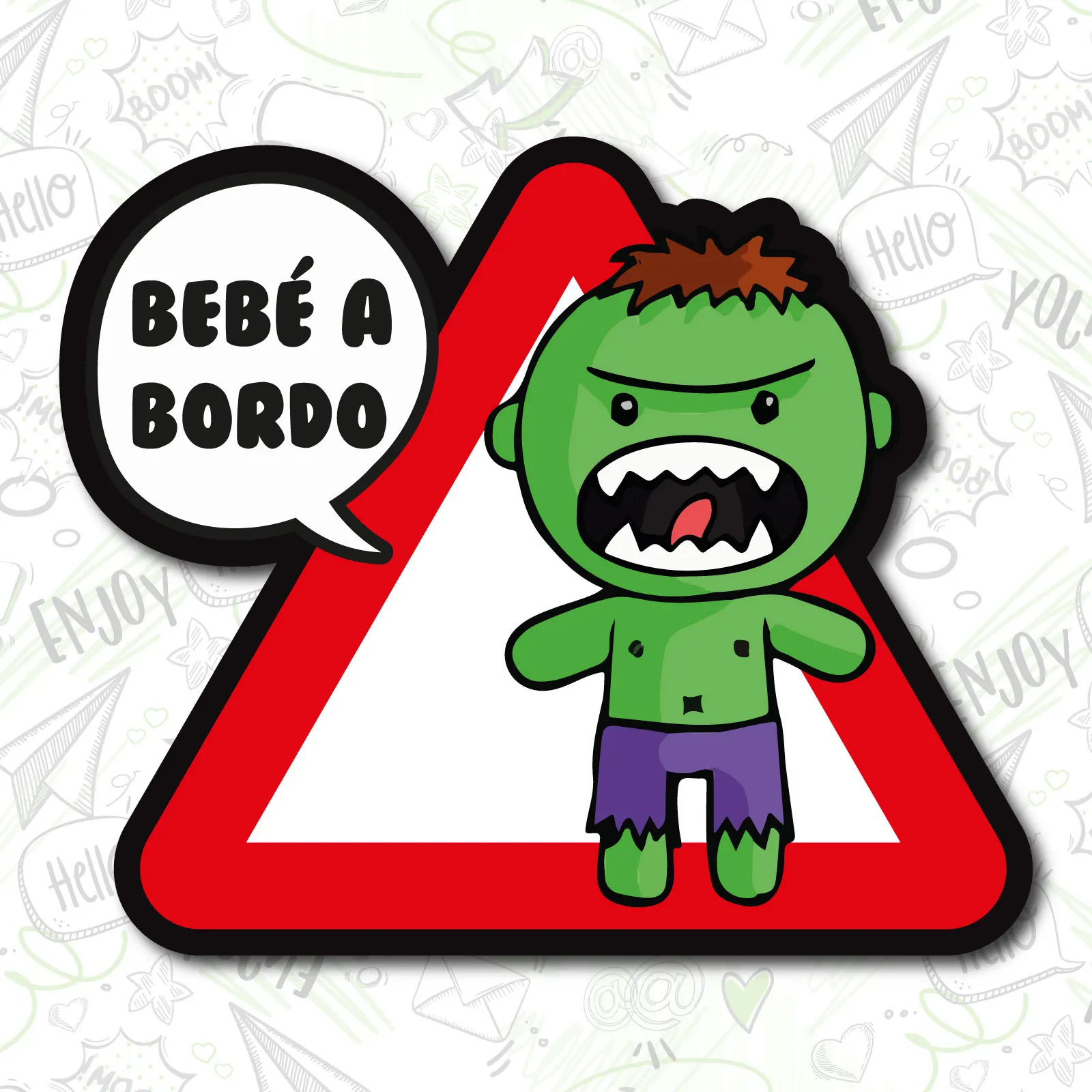 Bebe A Bordo Hulk Vinilo Pegatina Vinyl Sticker Decal Aufkleber Coche Car Pegatinas Para Coche Aliexpress