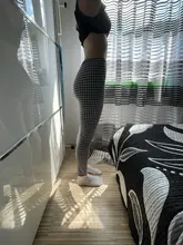 CUHAKCI-mallas con estampado Floral para mujer, Leggings con grafiti, diseño elástico Vintage, pata de gallo, W056