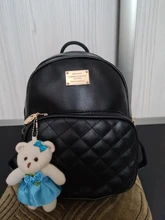 De las mujeres de la moda pequeña mochila chicas mochilas negro mochilas para mujer moda para chicas mujer bolsas mochila cuero bolso Negro Bolsa de la escuela