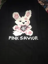 Otoño Invierno Harajuku conejo tejer suéter de manga larga Casual mujeres marea impreso suéter suelto jersey para el novio gótico punk