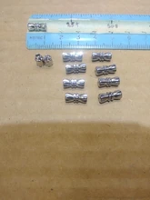 10 Uds. De cierre con rosca de plata mate, barril de cierre con rosca s para pulsera, collar, fabricación de joyas, agujero de 1mm, HK111