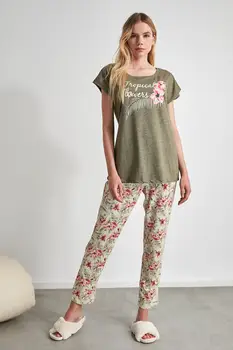 

Trendyol Flower Patterned Knitted Pajama set THMSS20PT0083