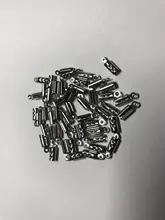 50 piezas de acero inoxidable de acero de crimpado final cuentas tapas Clip de cuero Punta doble crimpado pulsera conectores para la fabricación de la joyería encontrar