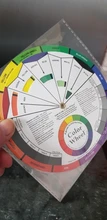 Tarjeta de papel colorido profesional, rueda de mezcla de colores de diseño de tres niveles, guía circular central redonda, gira tatuajes, pigmento de uñas, 12 Uds.