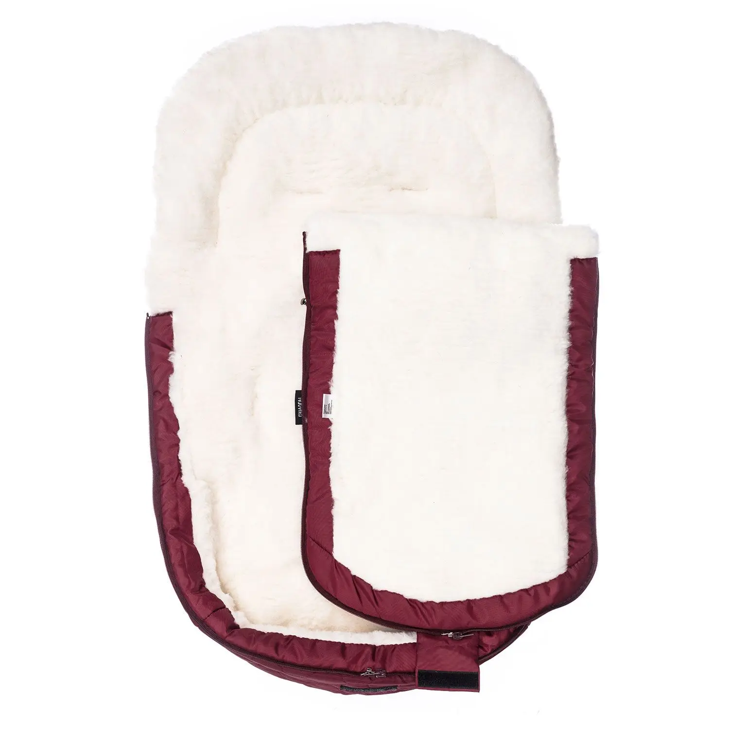 Конверт зимний меховой Nuovita Polare Bianco(bordo/бордовый