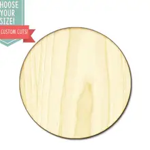 Круглые деревянные вырезанные-на заказ Выберите свой размер-лазерная резка Деревянные Художественные товары для рукоделия Настенный декор свадебный детский DCS0001