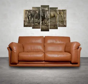 

Elephant Themed 5 Piece Mdf Table