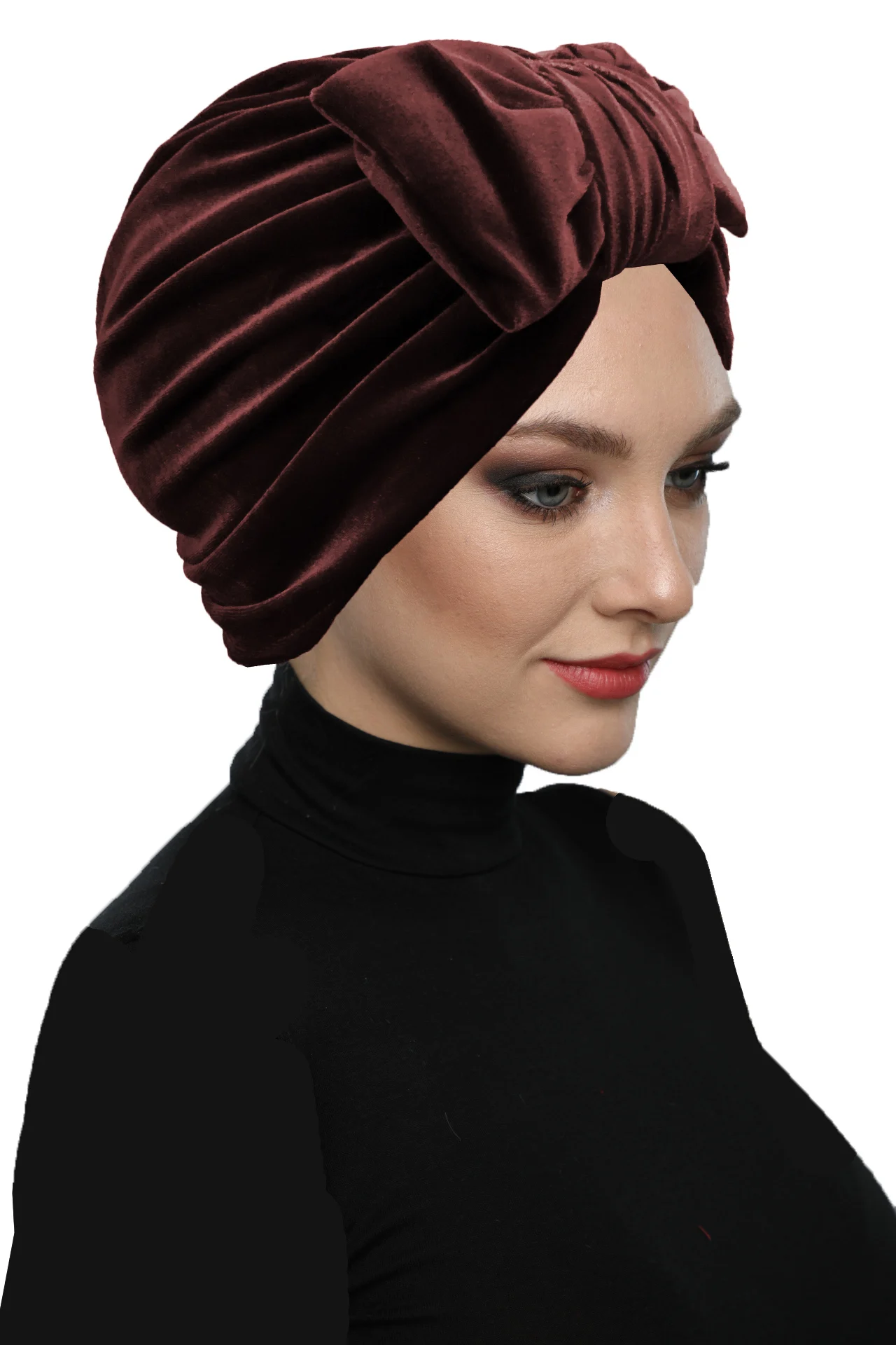 2024 New Fashion Velvet Bow Ready Turban Hijab Bonnet Scarf Women Beret Muslim Chemo Ramadan Abaya Veil Instant Jilbab