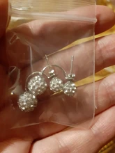 Promoción 925 de moda de plata esterlina U doblar pendiente Shambhala brillante ladiesstud joyería pendientes de alergia libre al por mayor