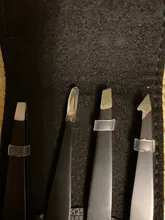 Pinzas antiestáticas de acero inoxidable para mantenimiento de cejas, herramientas de reparación de precisión Industrial, recta, 4 Uds.