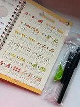 Libro de aprendizaje de números en inglés para niños, libro de arte para práctica de pintura, escritura de caligrafía, juguete de escritura en inglés, 4 libros