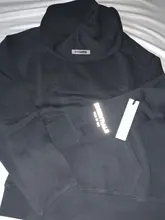 Sudadera con capucha para hombre y mujer, con estampado de letras reflectantes, bordada, de algodón, 100%