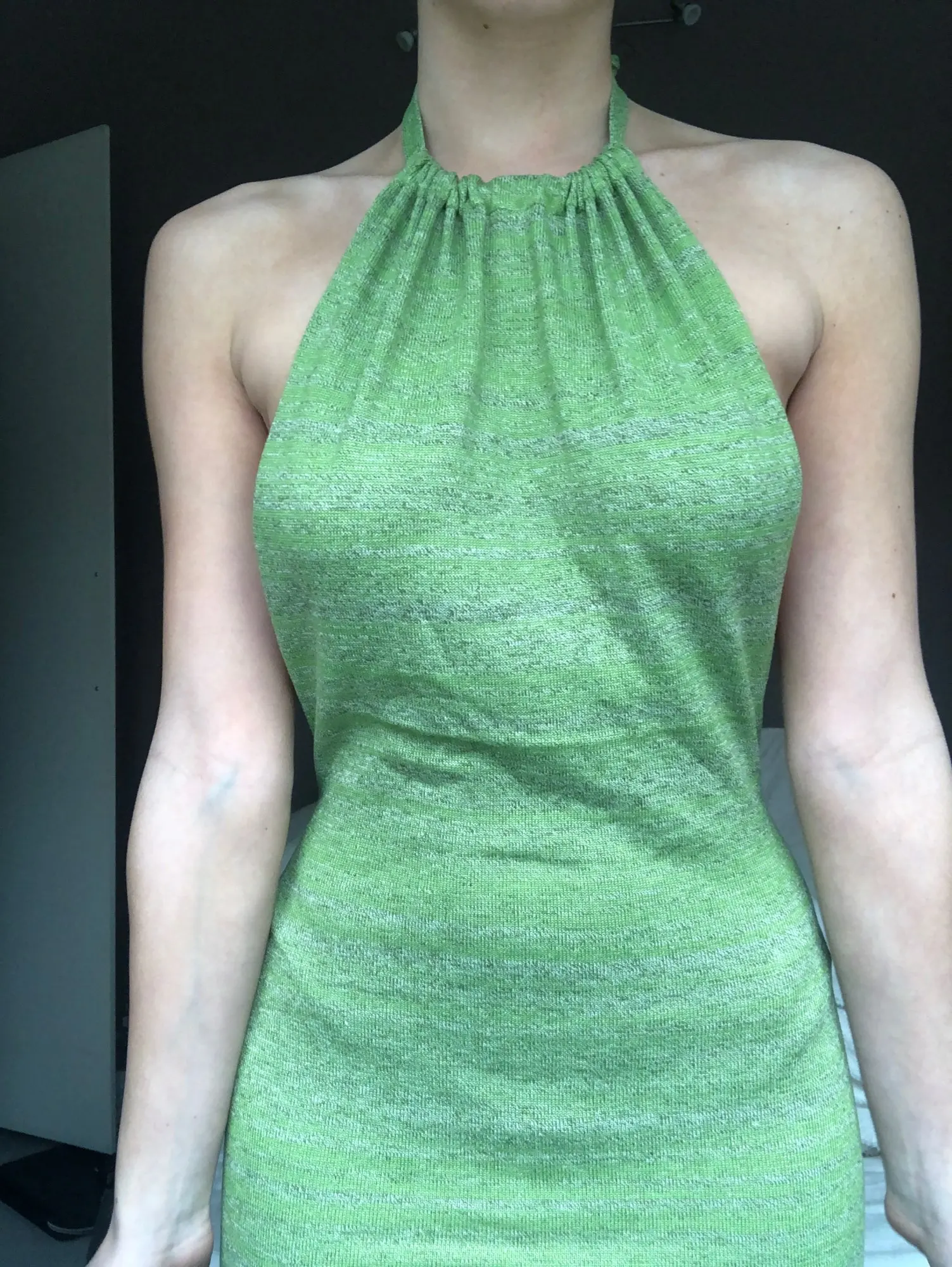 Best Seller Backless Halter Mini Dress Knitted JKP4495