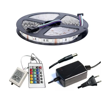 

5MT White Led Strip Silicone Set Adapter Subj. Sand. Plug Play
