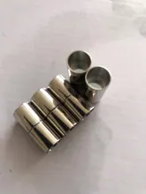 5 Juegos de cierres magnéticos para fabricación de joyas, 3, 4, 6, 7, 8, 10, 12, 14 y 15mm, cordón de cuero, Conector de collar, tapa final, accesorio DIY