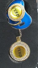 MIYOCAR-chupete personalizado con cualquier nombre, dorado, ostentoso, sin BPA, diseño único P8