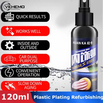 

Vehemo 120ml Car Plastic Plating Refurbishing Coating Car Polish Liquid Glass Protective Agent Tire-wheel Refurbishment
