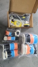 SI FANG-Pulidora neumática de aire para construcción, dispositivo de 2 pulgadas/3 pulgadas, herramientas de aire, pulidora orbital de doble acción para coche, asa de mango de goma